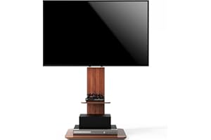 unho Drewniany stojak pod telewizor z regulacją wysokości, uniwersalny uchwyt do telewizora o przekątnej 32"-65", VESA 600 x 400 mm, maks. 40 kg