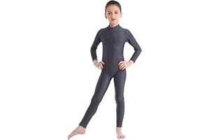 Alvivi Maillot de Gimnasia para Niña Mono de Danza Fitness Gym Maillots Jumpsuit Deportivo Manga Larga Elástica Leotardo Ballet Patinaje Niña