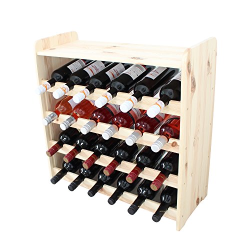 Weinregal Weinregal Holz Flaschenregal für 24 + Ablage Flaschen NEU!!! - 2