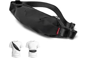 MDJYMYZ Bauchtasche Gürteltasche für Damen und Herren, Handy Umhängetasche Schwarz, Outdoor Sport Groß Handytasche Hüfttasche Brusttasche Wasserdicht Laufgürtel Geldgürtel für Camping Wandern Fitness Fahrrad