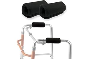 MESINURS Housse de poignée rembourrée universelle pour marcheur - Coussin médical doux en mousse à mémoire de forme - Absorbe l'humidité - Confortable, lavable