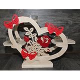 Muttertag Frühlingsdekoration aus Holz für 3 Kerzen