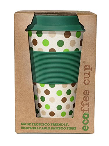 ECOffee cup „Green Polka“, 400ml, No Drip Lid - 2