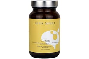Zita West Choline Supplement - 400mg Choline Bitartrate for Pregnancy & Postnatal Support, 60 Capsules (1 Month Supply)
