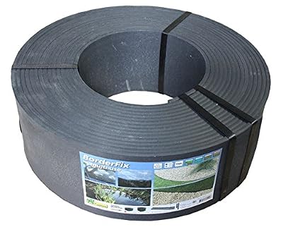Ubbink Bordure à dérouler plastique gris ardoise, H.14 x L.1500 cm
