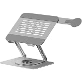 Coverzone Ayarlanabilir Laptop Standı, 360&deg; D&ouml;ner Tasarım, Ergonomik Y&uuml;kseklik Ayarı, Magnetik Telefon Tutucu ve Anti-Slip Si