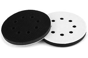 QWORK® 2 Pezzi 125 mm Platorello per Levigatrice, Platorello Spugna 8 Fori