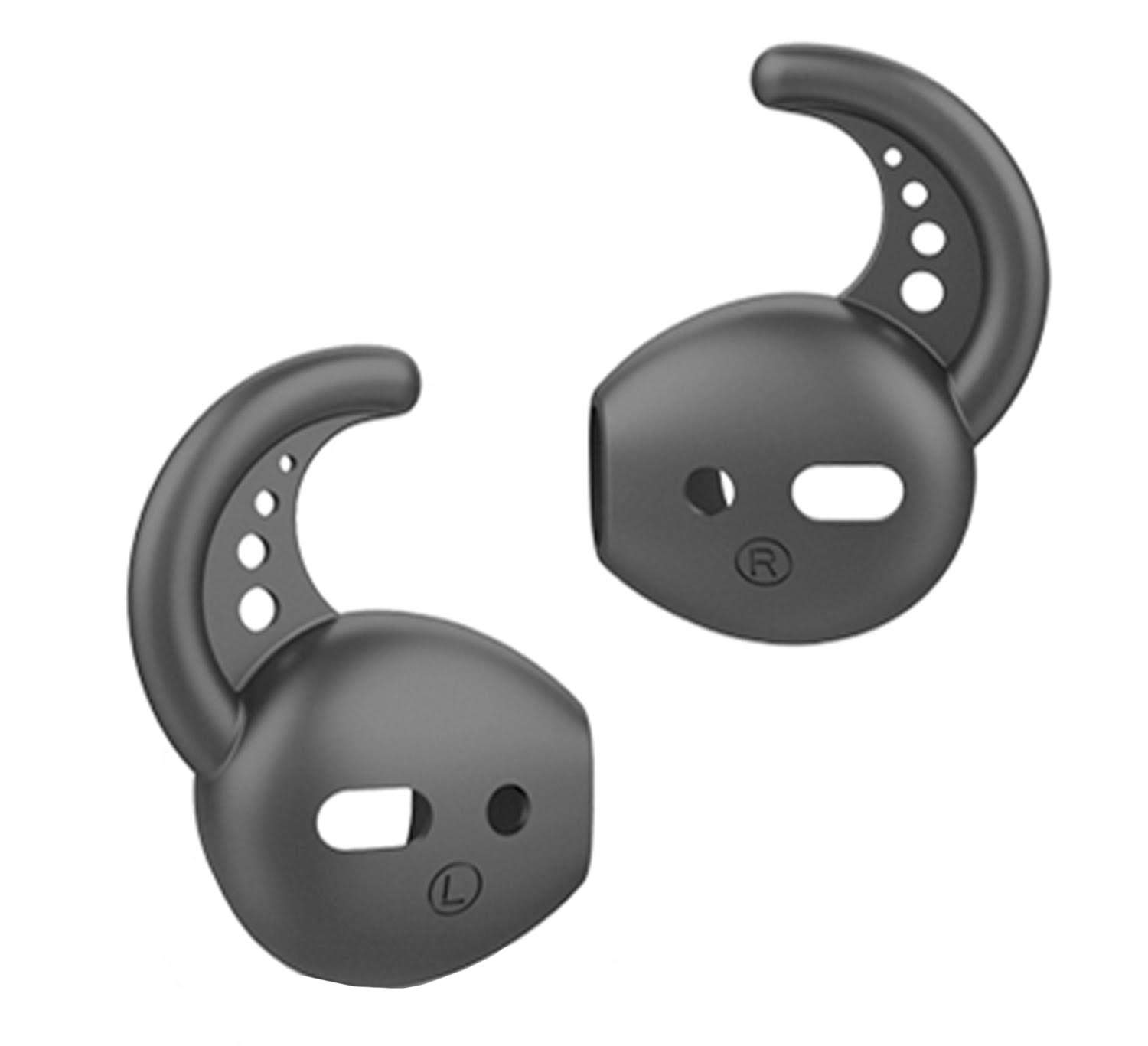 Brain Freezer Ear Hooks Silicone Covers Accessories Anti-Slip Compatible with Only AirPods 1 & 2 It is Not Compatible with Any Other Device (1 Pair Only) Black (Airpod not Included)