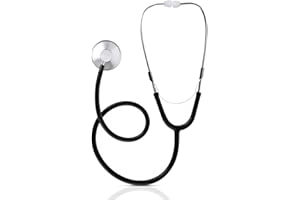Hygiene100 Flachkopf-Schwarzes Stethoskop, Ultraleicht, Präzise Auskultation, Perfekt für medizinisches Fachpersonal