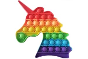 Ranzah Unicorn Fidget Toy |Push Pop Bubble Sensory Poppet Toys For Kids And Adults| Rainbow Popper Pop Up Toys For Fun|Autism Special Needs Silicone Stress Reliever Fidget Toys (Unicorn)
