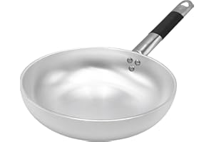 BALDASSARE AGNELLI Pentole Agnelli ALMC1111BC40 Padella Alta per Saltare, Alluminio, Argento, 40 cm