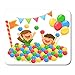 Produktbild Mauspad für Kinder, bunt, Pool Zwei Kinder, spielen in Ballpit, festliche Mauspad für Notebooks, Desktop-Computer, Bürobedarf, 25 x 30 cm
