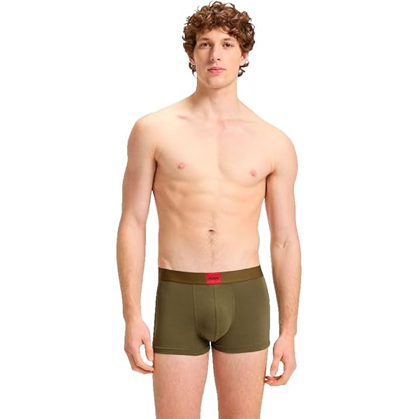 HUGO Boxerbr boxershorts voor heren, drie-pack stretchkatoenen boxershorts met logo-taillebanden, Open Diversen964, XL