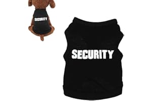 Dificato Tshirt for Dogs,Dog T-shirt with Security Pattern - Breathable Pet Summer T-shirt for Small to Large Dogs, Puppy Cat Vest Clothes for Dogs Boy
