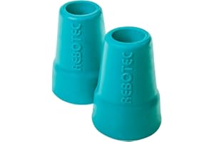 REBOTEC 1 Stück Fußkapsel für Unterarmgehstützen türkis