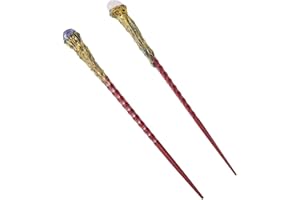 DICOSMETIC 2Pcs 2 Styles Magic Wand for Witches Rose Quartz Magic Wand Fluorite Fairy Wand Crystal Gemstone Magic Wand Costume Props Cosplay Accessories Witch Wand for Home Decor