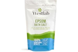 Westlab Reviving Epsom Salt | 1kg Resealable Pouch | Pure and Unscented, Pack of 1