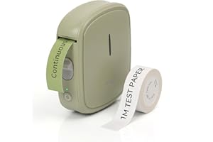 PRT Label Makers Machine with Tape Built-in Cutter Portable Bluetooth Handheld Sticker Printer for Home Office Organization iOS Android Mini Inkless Labeler USB Rechargeable- Green