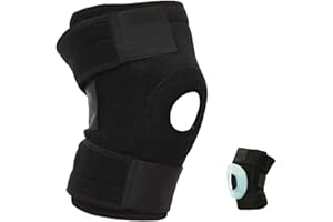 Smart Kraft 1 PIECE ADJUSTABLE KNEE SUPPORT FOR WOMEN, OPEN PATELLA KNEE SUPPORT MEN WITH ANTI-SLIP STRAPS, KNEE BRACE WITH EVA GASKET FOR SPORTS RUNNING, KNEE SUPPORTS FOR ARTHRITIS