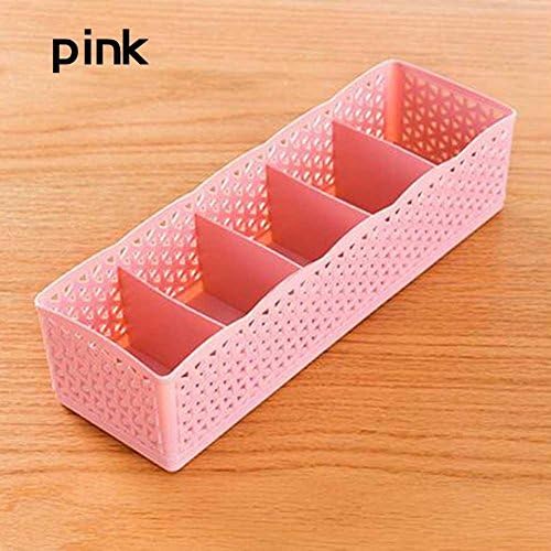 UKBIOLOGY 1 PC Sort Out Desktop Pouch Women Fashion Underwear Storage Box Sub-grid Plastic Socks Underwear Finishing Box Reusable Drawer Hollow Breathable Lockers Storage Box