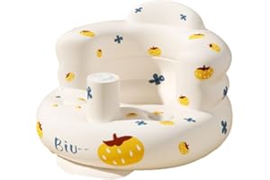 LITTLE BEAN Nadmuchiwane siedzisko dla niemowląt w wieku 3-36 miesięcy, wbudowana pompka powietrza, podparcie pleców, sofa, krzesło dla malucha, do siadania, krzesło prysznicowe, siedzisko na zewnątrz, podłoga,