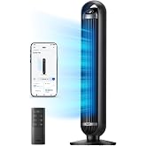 DREO Nomad TF413S Akıllı Sessiz Kule Tipi Vantilat&ouml;r WiFi Kumandalı 90 Derece Salınımlı Siyah