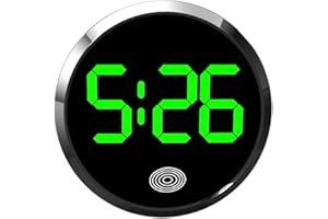 GENÉRICO Reloj Para Salpicadero De Coche, 46MM Relojes Adhesivos, Relojes De Aleación Con Control Táctil Y Pantalla LED, Mini Reloj Digital Para Salpicadero, Para Decoración Interior De Coche