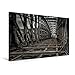 Produktbild Premium Textil-Leinwand 90 cm x 60 cm quer, Verfallene S-Bahn-Brücke - Berlin Steglitz | Wandbild, Bild auf Keilrahmen, Fertigbild auf echter Leinwand, Leinwanddruck (CALVENDO Orte)