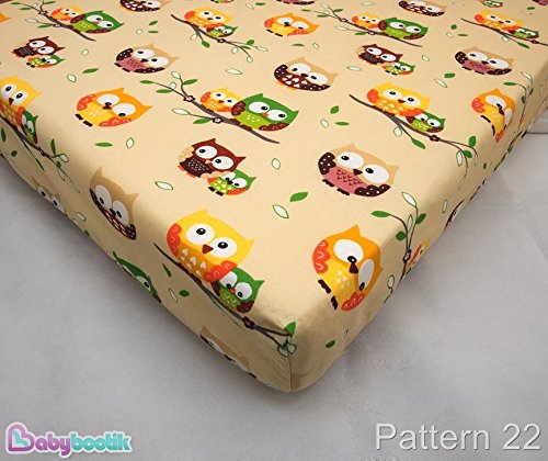 Junior Cot Bed Cotton Fitted Sheet 140x70 cm, Fits Cot Bed - Pattern 22