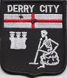 Parche bordado Derry City Londonderry parche con escudo del Gillingham F.C de la bandera de Irlanda del Norte