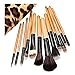 SODIAL(R) 15 Colors Contour Face Cream Makeup Concealer Palette + 12pcs Leopard Brush