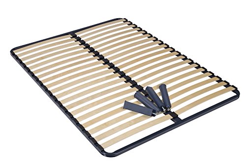 sedac 13813282000 Sommier à Lattes, Structure Acier, Bleu Nuit, 140 x 190 cm