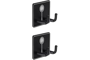 Qianly 2Pcs Wall Mounted Racket Rack Vertical Display Holder Metal Hanging Hook Tennis Racket Holder for Garage Bedroom Game Room