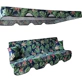 L&Uuml;KS SALINCAK KILIF SETİ MİNDERSİZ 3 KİŞİLİK YAPRAK DESEN 164X47 CM
