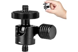 Koolehaoda Mini Ballhead Treppiede per fotocamera Supporto a testa sferica con connettore a vite da 1/4" a 1/4"