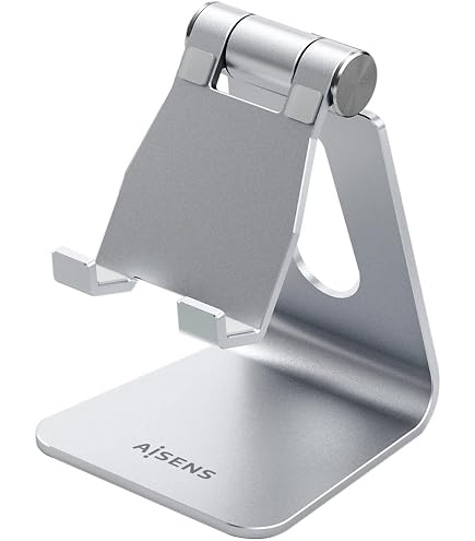 CABLEPELADO Soporte De Sobremesa Para Teléfono Y Tablet | Soporte De Mesa Móvil | Ajustable | Aleación De Aluminio | Universal | Rotación De 270 Grados | Coloca Móvil En Horizontal O Vertical |Negro