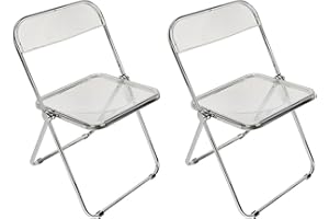 LANTUS Lot de 2 chaises pliantes d'intérieur pliables avec cadre en métal robuste - Chaises de salle à manger pliantes - Chaises de bureau montées en acier avec chaise à triple renfort46*46*75cm (blanc)-2PC