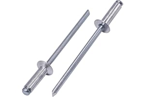 SKIR'CO Remaches para ciegos avellanados (600 piezas) de aluminio, 3,0 x 10 mm, mandril de acero, remaches