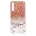 Produktbild Silikon Hülle für Huawei P20 Pro Tasche und Display Schutz Folie ,OYIME Ziegelrot & Weiß Marmor Muster Glitter Optik Weich Dünn Schlank Slim Fest Komplett Handyhülle Etui Original Marble Case Cover Bumper Zubehör für Huawei P20 Pro