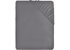  Utopia Bedding Drap Housse - Gris, 160 x 200 cm - Coupes de 35 cm pour Matelas épais - Polyester Microfibre brossée