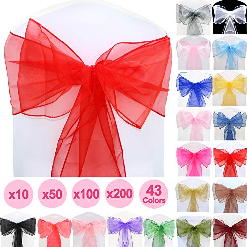 Time to Sparkle TtS Lot de 100 nuds en Organza pour Housse de Chaise 22 x 280 cm