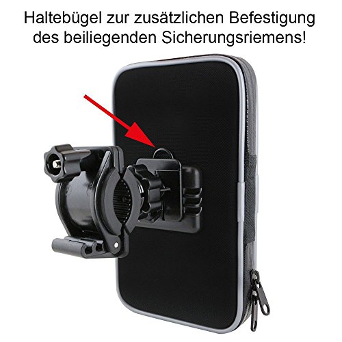 Fahrradhalterung / Motorrad-Halterung mit Schutz-Tasche fÃ¼r (Smart Phones) Smartphone, Navigator, Handy, uvm. - Display-Diagonale Universal: bis 5,5