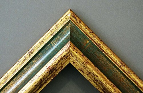 Spiegel Wandspiegel Badspiegel Flurspiegel Garderobenspiegel – Über 200 Größen – Bari Grün Gold 4,2 – Außenmaß des Spiegels 70 x 140 – Wunschmaße auf Anfrage – Antik, Barock - 4