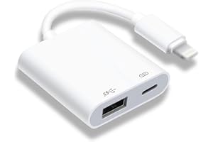 ZUOQIANG Adaptateur Lightning vers USB pour Caméra OTG pour iPhone/iPad, Lightning USB avec Port de Charge Rapide, Adaptateur USB pour Apple iPad Appareil Photo Disque USB Clavier Souris la clé USB etc