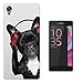 Produktbild C0819 - Cool Cute Funny Pug Dog Animal Pet Headphones Music Design Sony Xperia E5 Fashion Trend Silikon Hülle Schutzhülle Schutzcase Gel Rubber Silicone Hülle