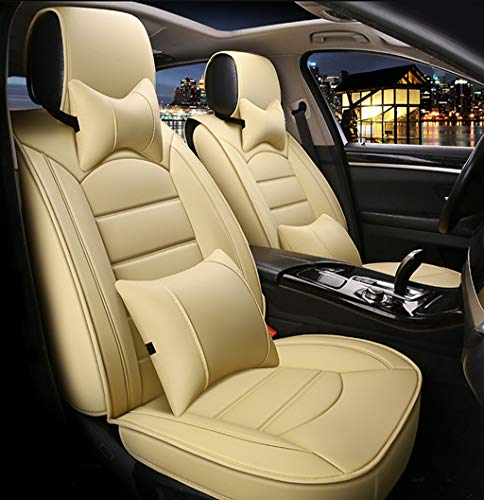 Preisvergleich Produktbild Ededi Leder Autositzbezug Set, Universal Sitzbezügen Protektoren 9 Stück