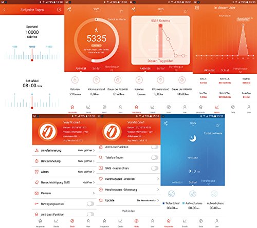 newgen medicals Bluetooth-4.0-Fitness-Armband FBT-25 m. Nachrichtenanzeige, OLED, IP67 - 4