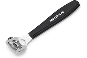 Manicare Hornhautentferner, Pediküre-Werkzeug zur sicheren Entfernung von Hühneraugen, Schwielen, abgestorbener, trockener harter Haut, 10 Ersatzköpfe, Fuß- und Fersenschrubber, Hobel zur Fußpflege