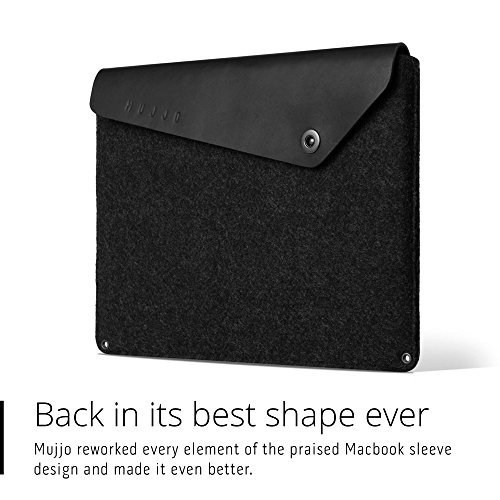 Mujjo MUJJO-SL-033-BK Low-Key Leder Hülle für Macbook Pro Retina 15 schwarz - 3
