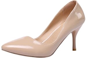 DIUNIARZA Donna Pompe a Spillo Appuntito Pompe Elegantii Senza Chiusura Scarpe Elegantii con Tacco Alto Solid Scarpe, Numero 31-48
